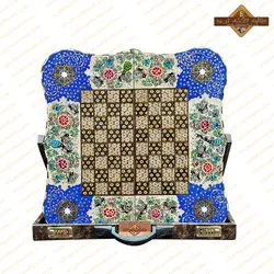 تخته نرد خاتم نقاشی برجسته گل و مرغ