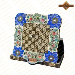 تخته نرد خاتم نقاشی برجسته گل و مرغ