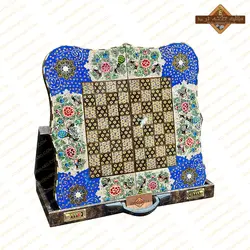 تخته نرد خاتم نقاشی برجسته گل و مرغ