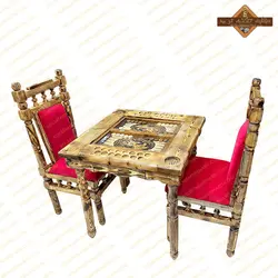 میز تخته نرد و شطرنج مدل خراطی