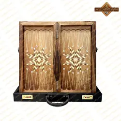 تخته نرد منبت کاری عقاب کوهستان