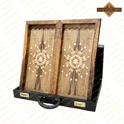 تخته نرد منبت کاری عقاب دست نشان