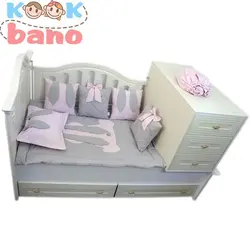 سرویس خواب نوزاد دختر 8 تک مدل Sleep in the rabbit ears