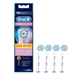 سری یدک مسواک برقی اورال-بی مدل SENSI UltraThin بسته 4 عددی