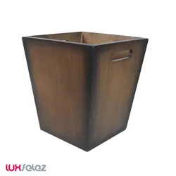 ست سطل و جا دستمال عروس نوین مدل چوبی رنگی | لوکس فلز