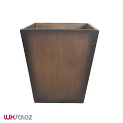 ست سطل و جا دستمال عروس نوین مدل چوبی رنگی | لوکس فلز