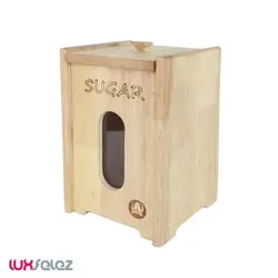 سطل قند عروس نوین مدل چوبی | لوکس فلز