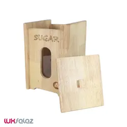 سطل قند عروس نوین مدل چوبی | لوکس فلز