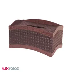 ست سطل و جعبه دستمال هایلو مدل سیلور چرمی | لوکس فلز