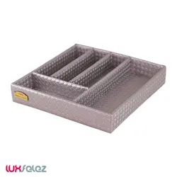 جا قاشقی هایلو مدل چرمی ثابت 5 خانه | لوکس فلز