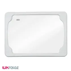 آئینه اطلس مدل البرز بزرگ تمام سفید 54*40 | لوکس فلز