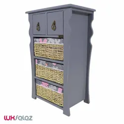 جاپیازی عروس نوین مدل سه طبقه حصیری منحنی کشو دوقلو | لوکس فلز