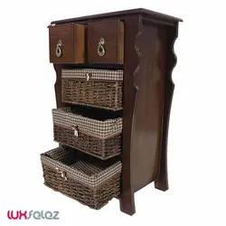 جاپیازی عروس نوین مدل سه طبقه حصیری منحنی کشو دوقلو | لوکس فلز