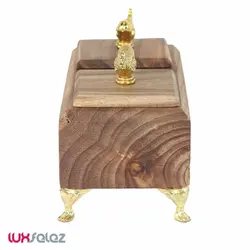 جا ادویه عروس نوین مدل دو خانه چوبی | لوکس فلز