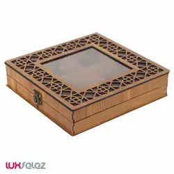 جعبه تی بگ عروس نوین چهارگوش ستاره | لوکس فلز