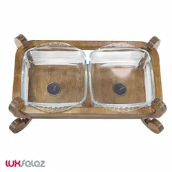 سوفله خوری عروس نوین مدل دو خانه مستطیل | لوکس فلز