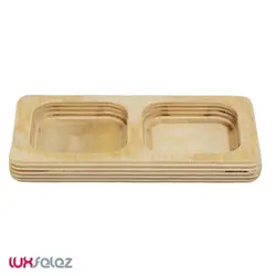 اردو خوری عروس نوین مدل چهارگوش دو خانه | لوکس فلز