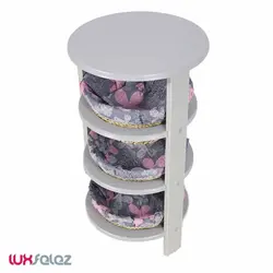 جا پیازی عروس نوین مدل سه طبقه گرد دنیز | لوکس فلز