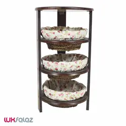 جا پیازی عروس نوین مدل سه طبقه گرد دنیز | لوکس فلز