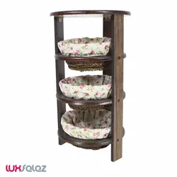 جا پیازی عروس نوین مدل سه طبقه گرد دنیز | لوکس فلز