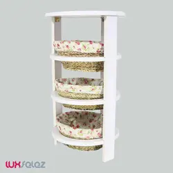 جا پیازی عروس نوین مدل سه طبقه گرد دنیز | لوکس فلز