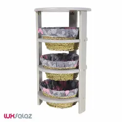 جا پیازی عروس نوین مدل سه طبقه گرد دنیز | لوکس فلز