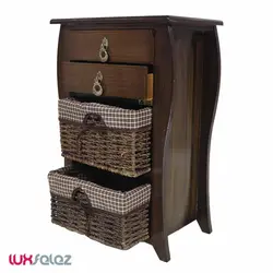 جا پیازی عروس نوین مدل دو طبقه منحنی دو کشویی | لوکس فلز