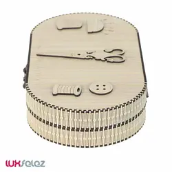جا نخ و سوزن عروس نوین مدل بیضی کتابی | لوکس فلز