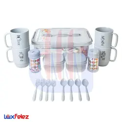 سرویس چای خوری زیبا مدل مسافرتی 17 پارچه | لوکس فلز