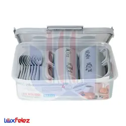 سرویس چای خوری زیبا مدل مسافرتی 17 پارچه | لوکس فلز