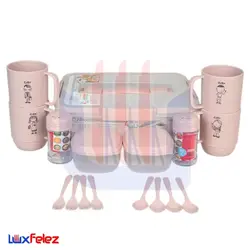 سرویس چای خوری زیبا مدل مسافرتی 17 پارچه | لوکس فلز