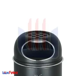 سطل زباله شفق مدل جا سیگاری دار گرد 18 لیتری | لوکس فلز