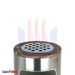 سطل زباله شفق مدل جا سیگاری دار تخت 18 لیتری | لوکس فلز