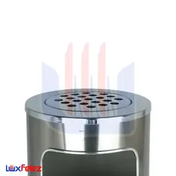 سطل زباله شفق مدل جا سیگاری دار تخت 18 لیتری | لوکس فلز