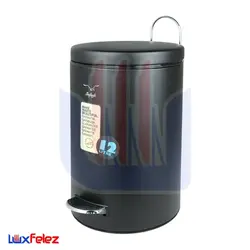 سطل پدال دار شفق مدل 12 لیتری | لوکس فلز
