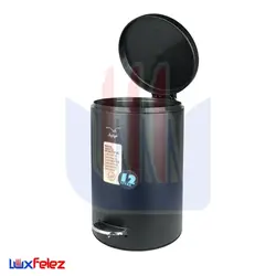 سطل پدال دار شفق مدل 12 لیتری | لوکس فلز