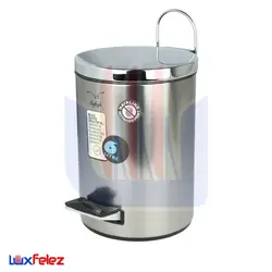 سطل پدال دار شفق مدل 6 لیتری | لوکس فلز