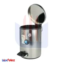 سطل پدال دار شفق مدل 6 لیتری | لوکس فلز