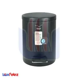 سطل پدال دار شفق مدل 6 لیتری | لوکس فلز