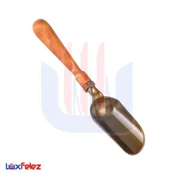 قاشق آجیل شنیا مدل دسته چوبی | لوکس فلز