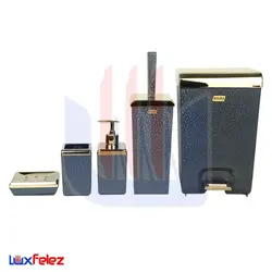 ست سرویس بهداشتی اطلس مدل 5 تکه زاگرس | لوکس فلز