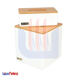 ست سطل و جعبه دستمال عروس نوین مدل اسپرت | لوکس فلز