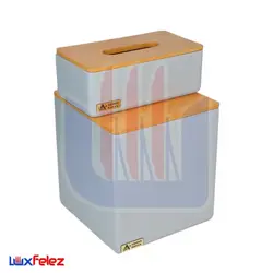 ست سطل و جعبه دستمال عروس نوین مدل اسپرت | لوکس فلز