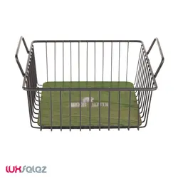 سبد سبزی عروس نوین مدل کف چوب بزرگ | لوکس فلز