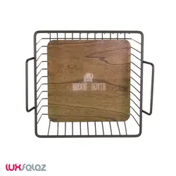 سبد سبزی عروس نوین مدل کف چوب بزرگ | لوکس فلز