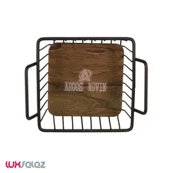 سبد سبزی عروس نوین مدل کف چوب کوچک | لوکس فلز