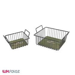 سبد سبزی عروس نوین مدل کف چوب کوچک | لوکس فلز