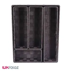 جا قاشقی سناتور مدل 5 خانه بافت متحرک | لوکس فلز