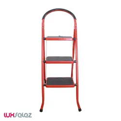 نردبان ایران پایه مدل دسته دار سه پله | لوکس فلز