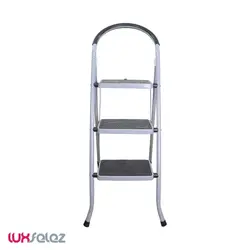 نردبان ایران پایه مدل دسته دار سه پله | لوکس فلز